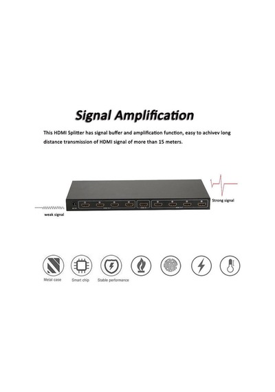 8 Port 1080P HDMI Splitter Full HD Hdmi Aktif Çoklayıcı Switch