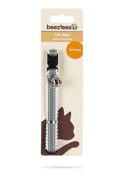 Beeztees - 212 - Reflektör Kedi Boyun Tasması - Dpmıx-hb - 31cm Gri
