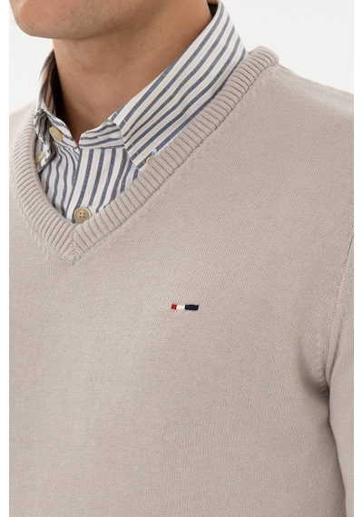 U.S. Polo Assn. U.s. Polo Assn. Erkek Taş Kazak /triko 50313668-vr049 Taş Rengi