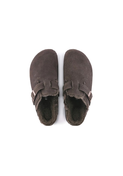 Birkenstock Boston Shearling Suede Mocca 1020567 Kadın Terlik Kahverengi