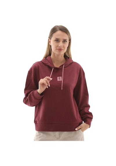 B0a5sx26481-r Timberland Stack Logo Loop Back Hoodie Kadın Sweatshirt Bordo B0a5sx26481-r Bordo