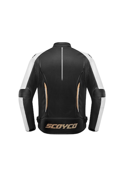 Motoanl Motosiklet Montu 4 Mevsim Sport Racing Mont Pu Leather Black-gold