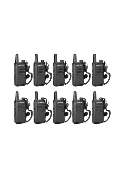 10lu Baofeng R5 Kablosuz El Telsizi Kulaklık Dahil Set - Pmr 446 Mikro Usb Şarjlı