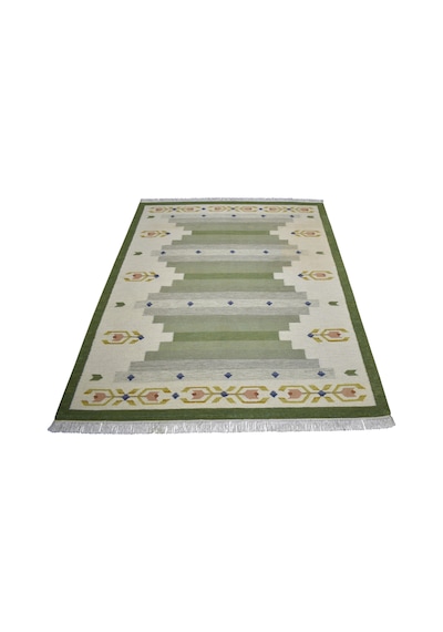 Zehra Abla Halı Yeni El Dokuma 4m2 Modern Tasarım Yün Kilim 7470 Çok Renkli