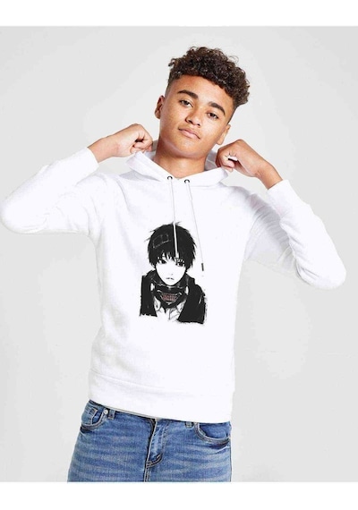 Tshirthane Anime Tokyo Ghoul Anteiku Baskılı Unisex Çocuk Kapüşonlu Sweat (528975916)