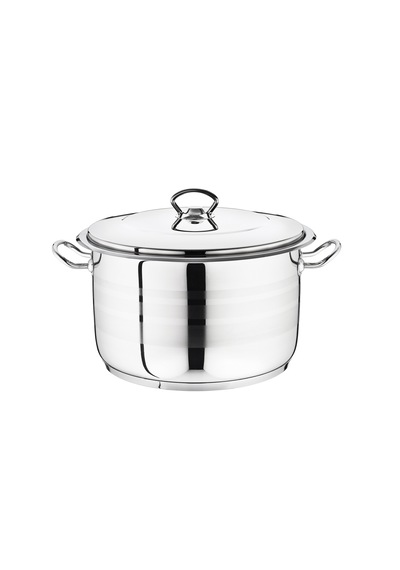 Safinox Flavia Çelik Derin Tencere 22x14 Cm-5.30 Litre Gri