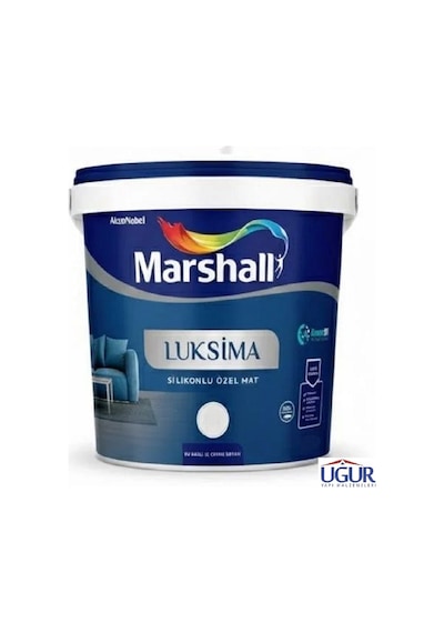 Marshall Luksima Silikonlu Özel Mat Silineblir I Ç Cephe Duvar Boyası 1 Lt Cam Güzeli 1 L