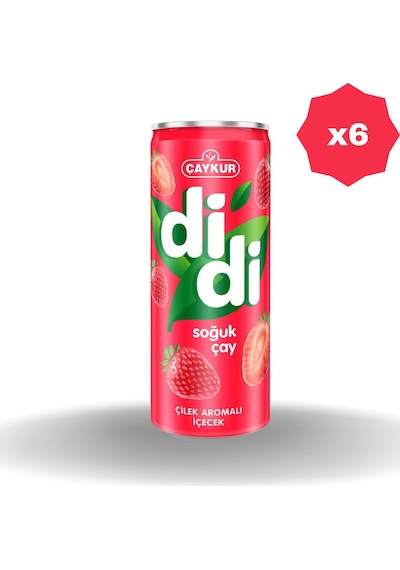 Didi Çilekli Soğuk Çay 250 Ml - 6 Adet