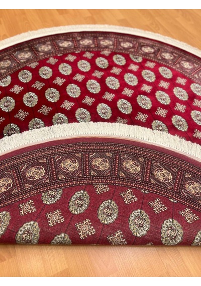 Buhara 160 X 160 Yuvarlak İpek Halı Kırmızı