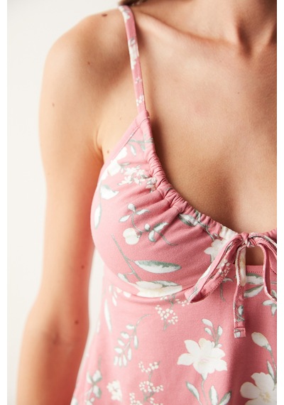 Penti Floral Atlet Pembe Pijama Üstü Gülkurusu