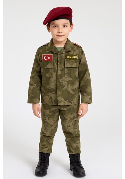 Single Sword Sword Çocuk Asker Kıyafeti Single Y.tsk