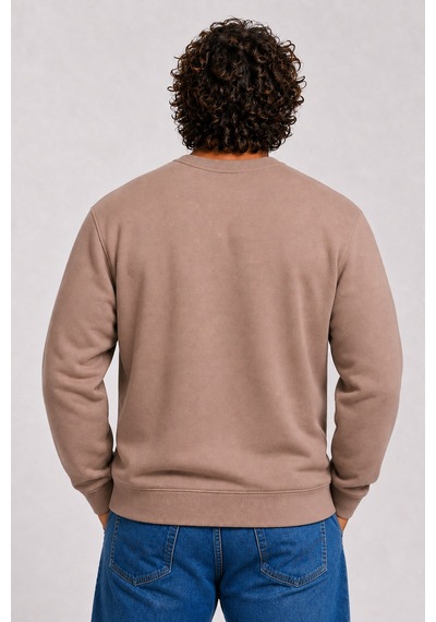 Starbattal Erkek Büyük Beden Sıfır Yaka 3ip Sweat Black 24202 S.kahve-2855 Starbattal Erkek Büyük Beden Sıfır Yaka 3ip Sweat Black 24202 S.kahve-2855