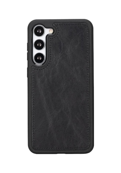 Samsung Galaxy S23 Plus Uyumlu Deri Cüzdanlı Kılıf Rst1 Siyah Çok Renkli