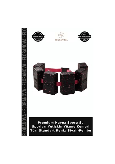 Premium Havuz Sporu Su Sporları Yetişkin Yüzme Kemeri Tür: Standart Renk: Siyah-pembe Siyah - Pembe