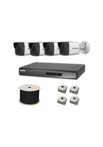 Hikvision 4 MP Mikrofonlu 4 Kameralı Tak Çalıştır Hazır IP Kamera Seti Hard Disk Yoktur