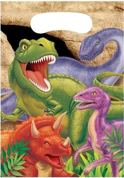 Dinozor Land Hediye Poşeti 8 Adet