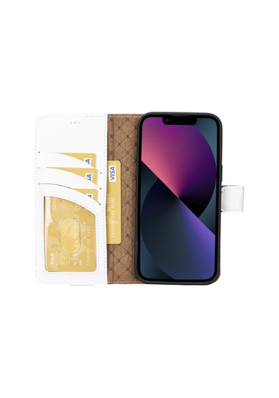 Bouletta Apple İphone 14 Pro Max Uyumlu Deri Kılıf Mwwn F3