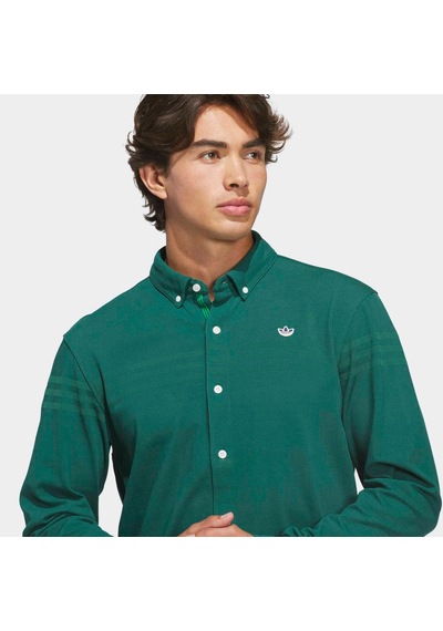 Adidas Originals Twistknit Erkek Yeşil Uzun Kollu Polo Tişört Kr5431