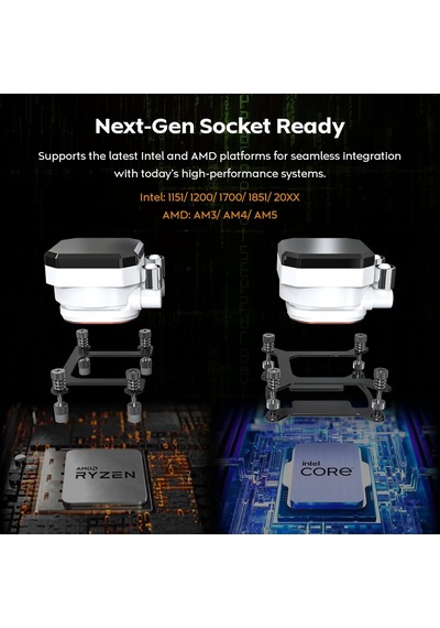Hyperflow Dijital 360 Cpu Sıvı Soğutucu, 3100 Rpm Pompalı 360 Mm Aıo, 3 120 Mm E28 Argb Fanlar, Gerçek Zamanlı Dijital Ekran, Intel Ve Amd Desteği Beyaz