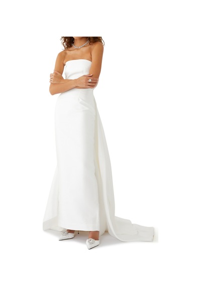 Solace London Imani Maxi Elbise - Renk Krem