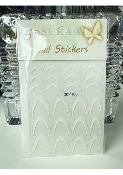 Ombre Efekt French Tırnak Sticker Beyaz Nail Art Sd-1953