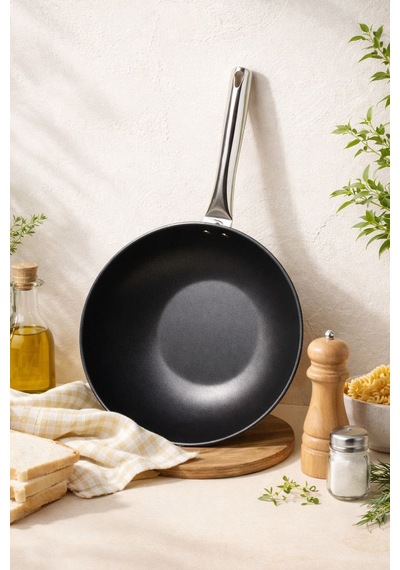 Gigilli Esperanza Titanyum Wok Tava 28 Cm Krem Diğer
