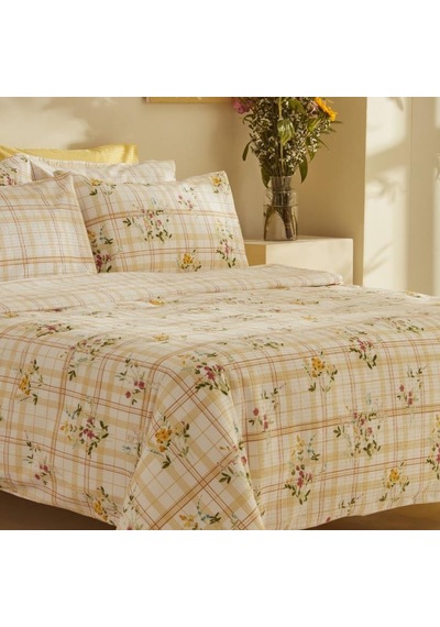 Karaca Home Minella Sarı %100 Pamuk Soft Touch Çift Kişilik Nevresim Takımı Sarı