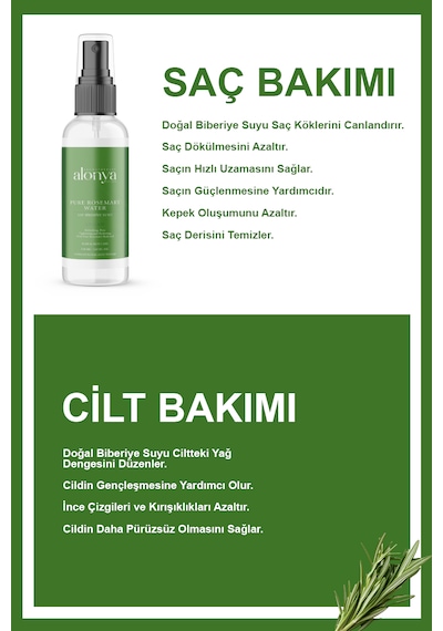 Pure Rosemary Saf Biberiye Suyu Saç Uzatma Ve Canlandırı Tonik