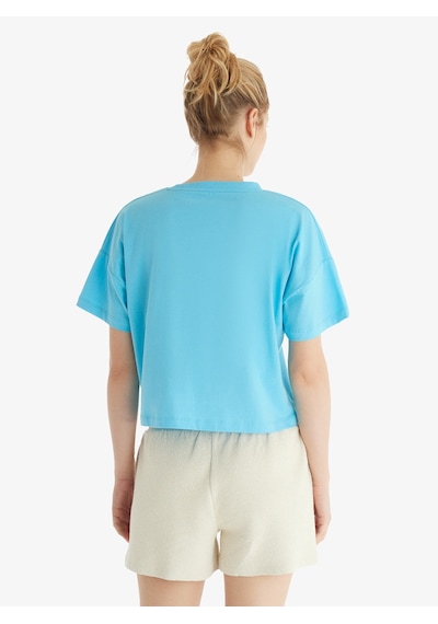 Blackspade Kadın T-shirt 60552 - Mavi Mavi