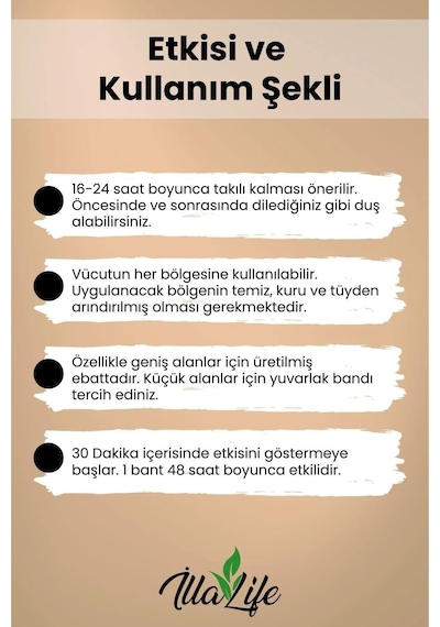 İlla Life Dermo-Pain Büyük Dikdörtgen Yapışkan Bant 10 Adet