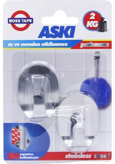 Boss Tape 4149 Paslanmaz Küçük Askı 2li Blister