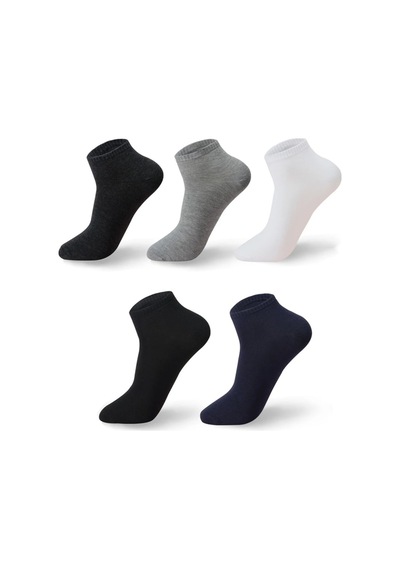 Çorapx Çorapdiyari Premium 8'Li Dikişsiz Bambu Erkek Spor Patik Çorap Karışık-Standart Lacivert