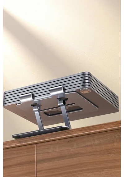 Thentech Şık Görünümlü 360 Derece Dönebilen Aşağı Yukarı Ayarlanabilir Tablet Laptop Standı Metal Stand