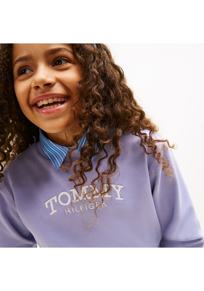 Tommy Hilfiger Crew Neck Çocuk Mavi Sweatshirt Kg0kg08989 Mavi