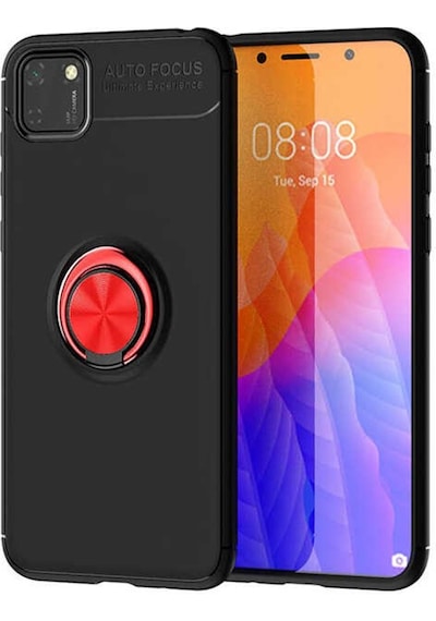 Huawei Y5P Kilif Yüzüklü Tam Korumali Silikon Kapak 442390708