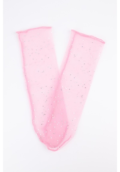 Le Mabelle Pembe Küçük Sim Detaylı Kız Çocuk Tül Çorap Pembe