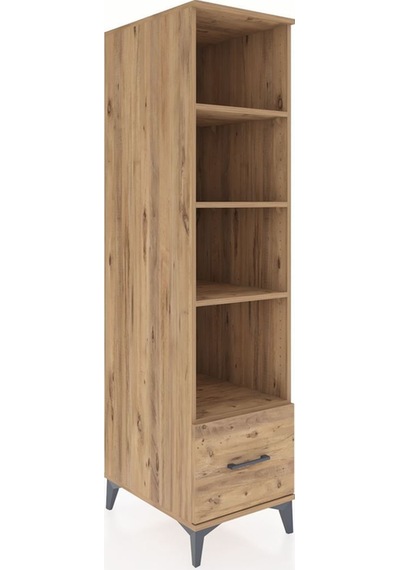 Kronos Dolap 4 Raflı Tek Çekmeceli 44x59x182 Çam-çam Atlas Çam