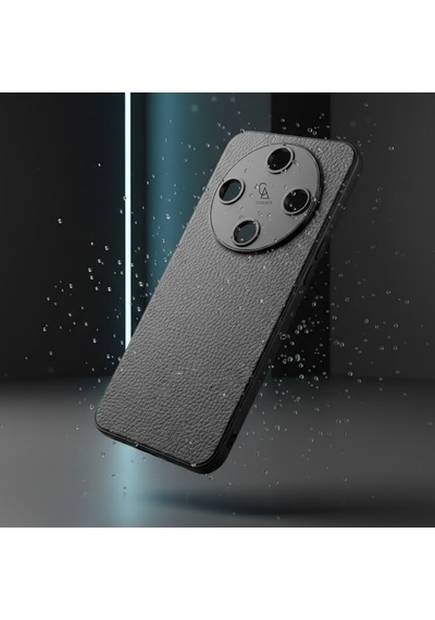 Honor Magic 8 Lite Uyumlu Deri Dokulu Yumuşak Silikon Telefon Kılıfı Kapak Siyah