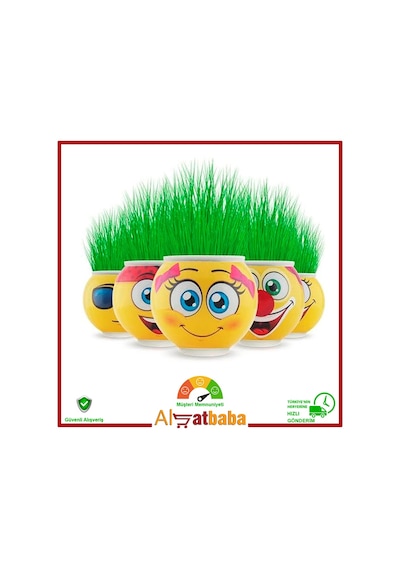 Emoji Çim Adam Tekli - 1 Adet