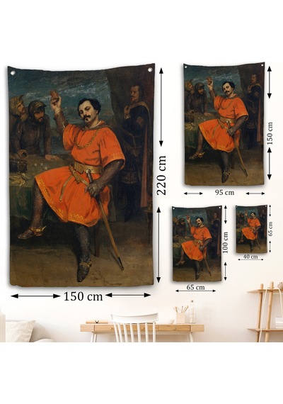 Gustave Courbet - Louis Gueymard Şeytan Robert Rolünde Duvar Örtüsü-7356