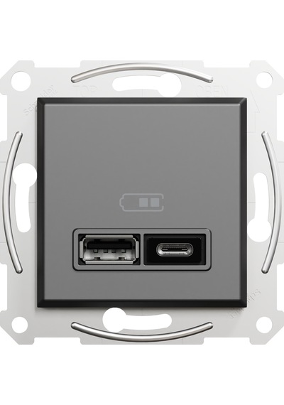 Eph2700371 Asfora Antrasit Usb Şarj Prizi 2.4a Typea+c Çerçevesiz