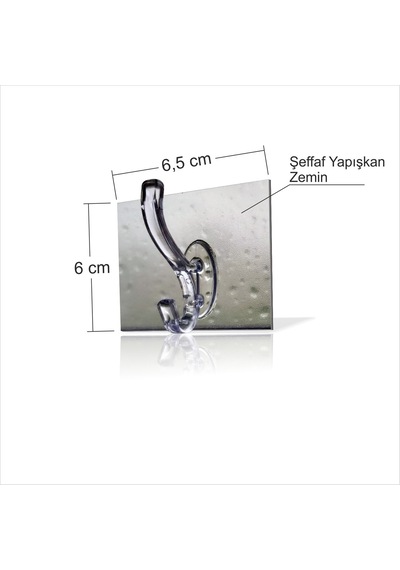 Büyük 35 Cm 5li Yapıştırma Ev Ofis Ibanyo Wc Tuvalet Askısı Askı Şeffaf