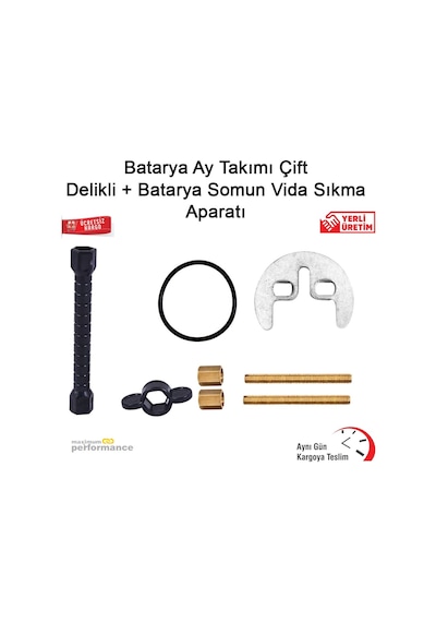 Batarya Ay Takımı Çift Delikli + Batarya Somun Sıkma Aparatı Batarya Ay Takımı Çift Delikli + Batarya Somun Sıkma Aparatı