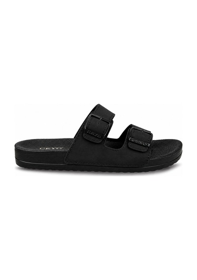 Ceyo Bahama-10 Günlük Ortopedik Rahat Unisex Terlik Siyah