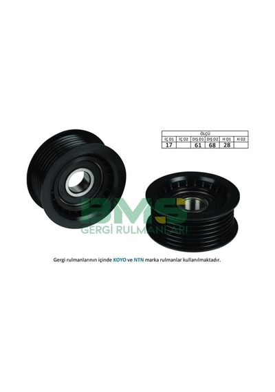 BMS 268 Alternatör Gergi Rulmanı A6-A7-Q7-Touareg 3.0 Tfsı 10