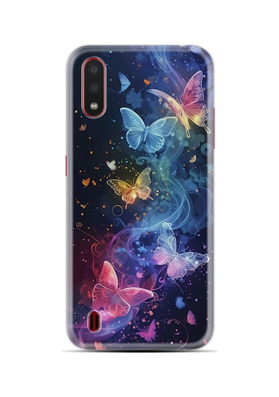 Samsung Samsung Galaxy Uyumlu A01 Kılıf Boutique Baskılı Resimli Neon Kelebekler Pcode -092