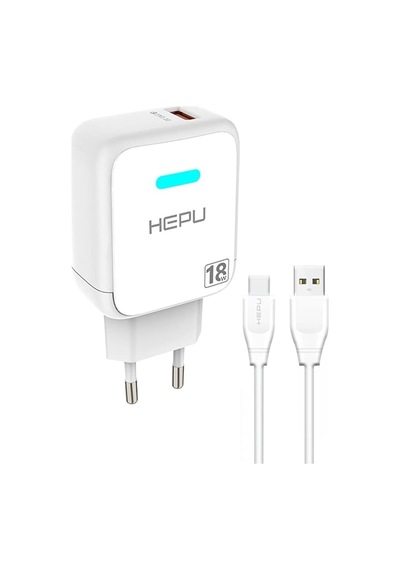 Hepu 3.0 Qualcomm 18w Hızlı Şarj Aleti Type-c Kablo Adaptör Set S