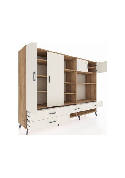 Hyperion Dolap 12 Raflı 4 Çekmeceli 4 Kapaklı 220x44x163 Çam-aytaşı Aytası - Atlas Çam Hyperion Dolap 12 Raflı 4 Çekmeceli 4 Kapaklı 220x44x163 Çam-aytaşı Aytası - Atlas Çam