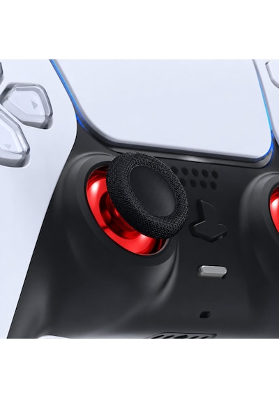 Ps5 Analog Başlık Kırmızı Krom Topuz Playstation 5 Kol Tamir Yedek Parça 1 Adet