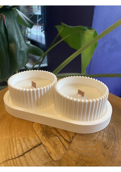Bernami Mumluk Şamdanpinterest Dekoratif Hediyelik Sunum Atlığı Ve Kase Mum 3 Parça Set, Hediyelik Mum Diğer